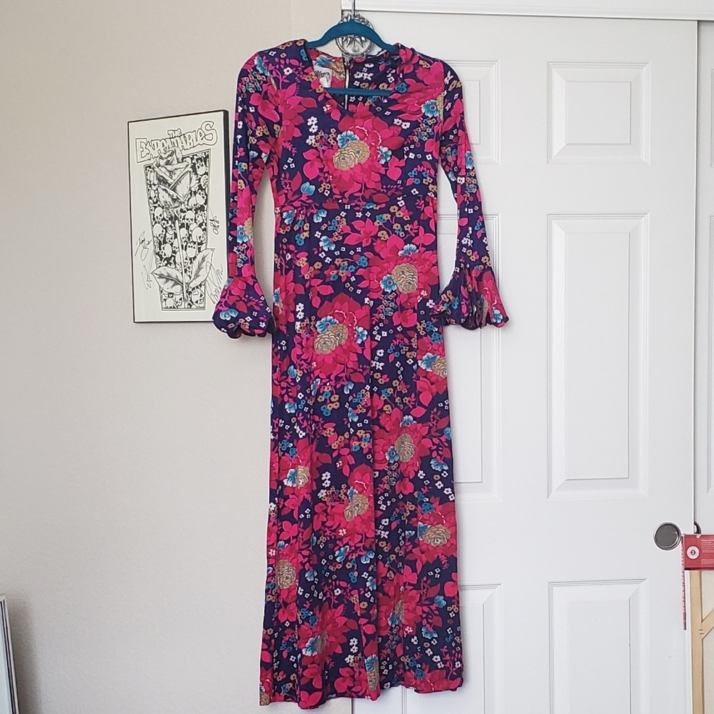 Vintage 1970s Floral Dress by Allegro New York